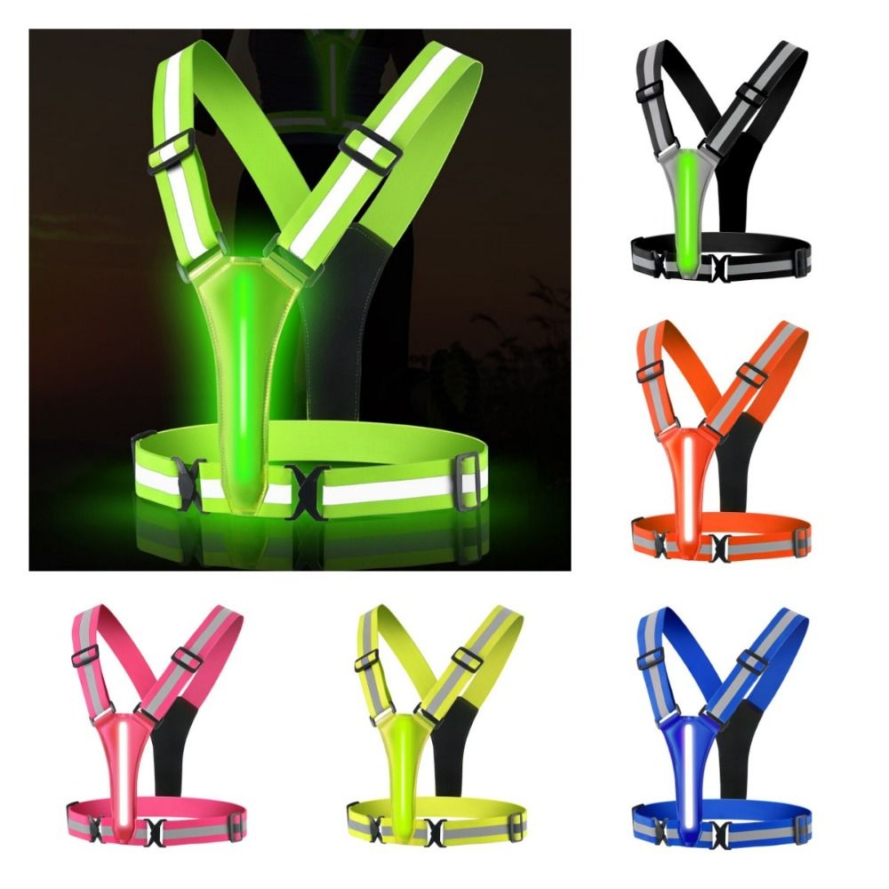 Running Visibility Gear - USB-Aufladbare LED-Reflektorweste mit Hoher Sichtbarkeit, Reflektierender