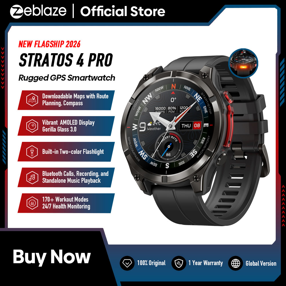 Running Watch - Neue Zeblaze Stratos 4 PRO AMOLED-Bildschirm