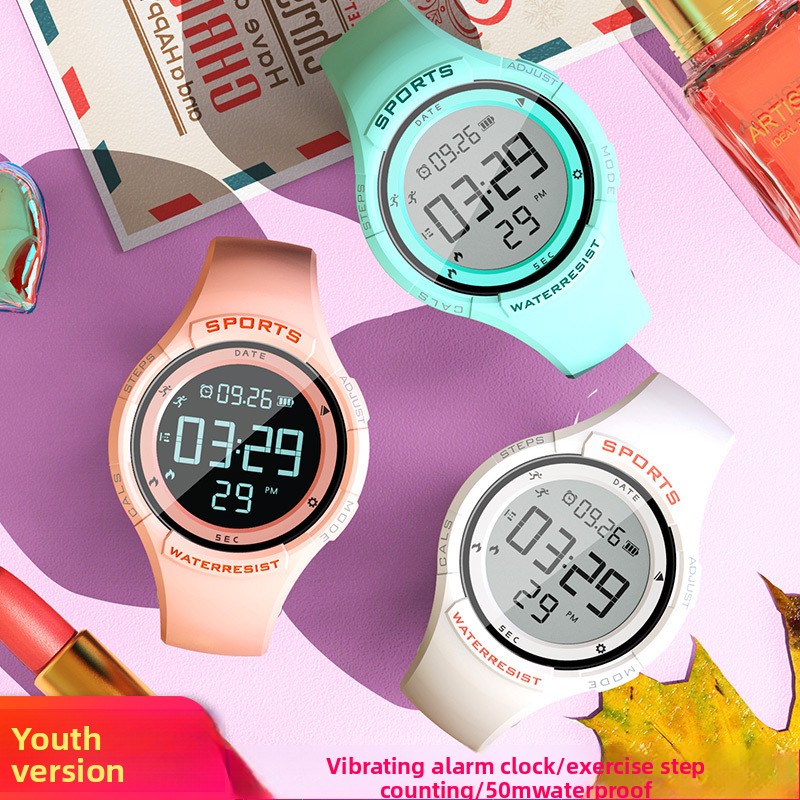 Running Watch - 2026 Neue wasserdichte Silikon-LED-Uhr für Schüler,