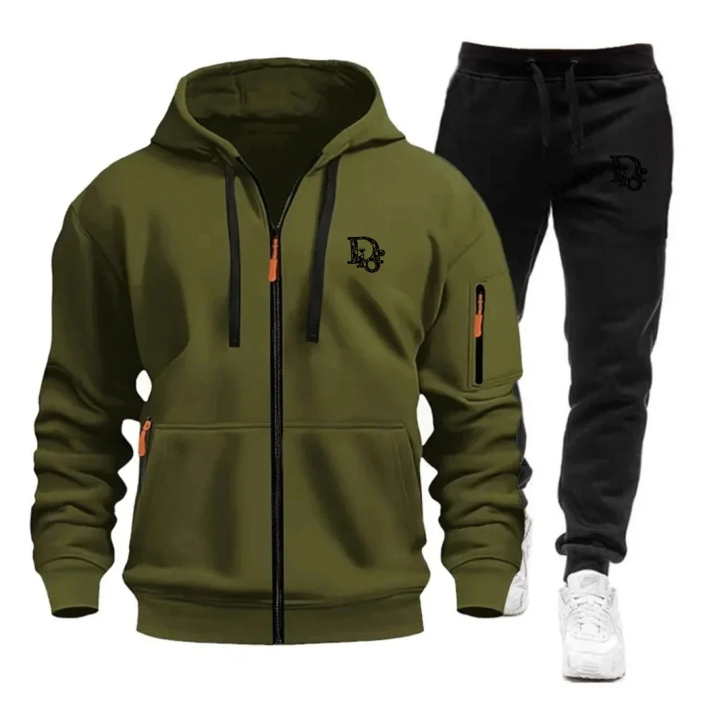 Joggers Pants - 2026 Herren-Trainingsanzug-Set mit Kapuzenpullover und Jogginghose,