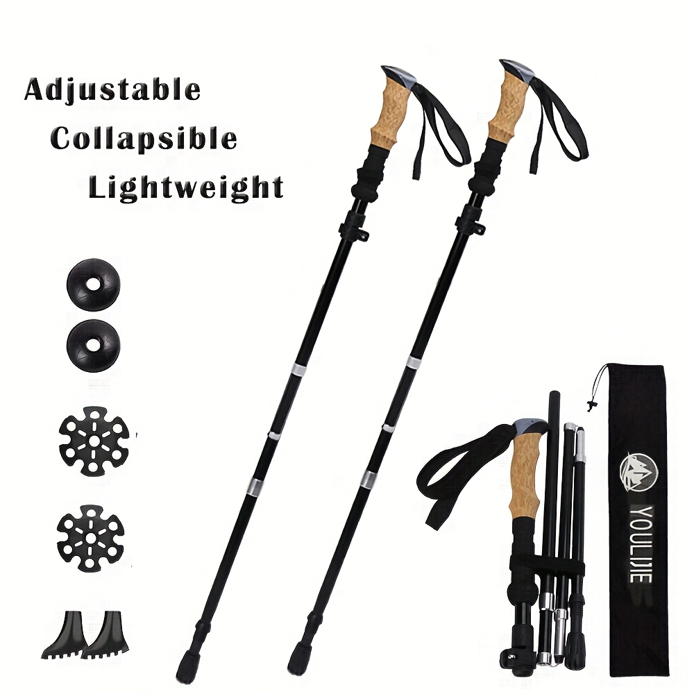 Trekking Pole Carbon - Ultrastarke Trekking-Wanderstöcke – 2er-Pack verstellbare Wanderstöcke,