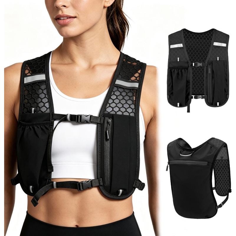 Hydration Vest - WOOJACK Hydrations-Laufweste Leichter Wasser-Rucksack für Männer