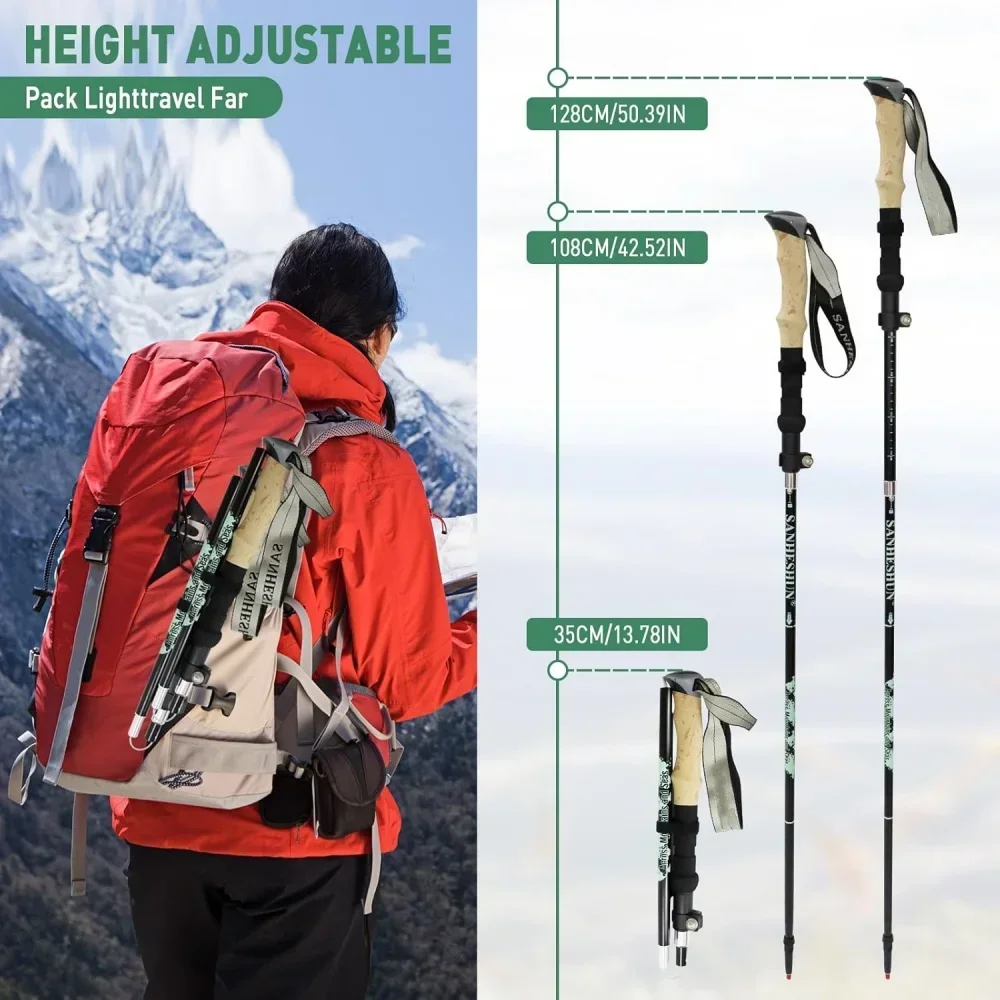 2er-Pack Leichte Faltbare Trek – Trekking Pole Carbon Bewertung und Preis